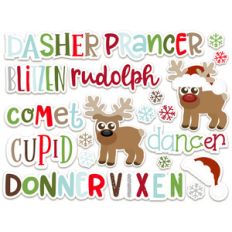 reindeer name stickers