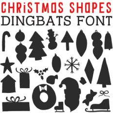 cg christmas shapes dingbats