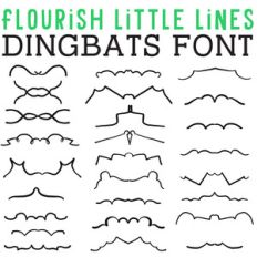 cg flourish little lines dingbats