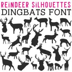 cg reindeer silhouettes dingbats