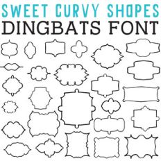 cg sweet curvy shapes dingbats