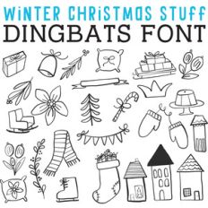 cg winter christmas stuff dingbats