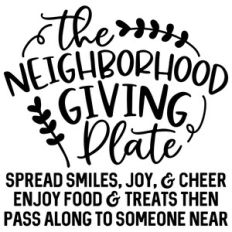 the neighborhood giving plate
