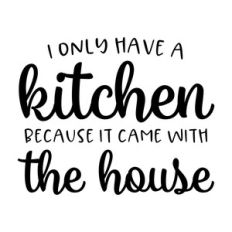 i only have a kitchen because it came with the house