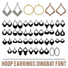 hoop earrings dingbat font