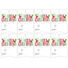 merry christmas tag set