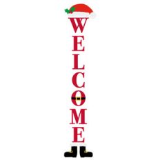 welcome santa porch sign