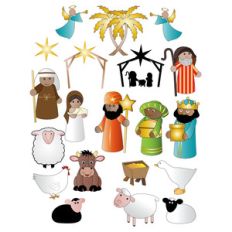 nativity christmas stickers