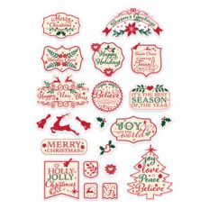 vintage type christmas stickers