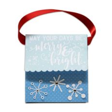 merry and bright gift card bag