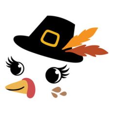 thanksgiving turkey in pilgrim hat