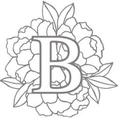 floral monogram letter b