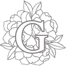 floral monogram letter g