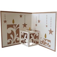 christmas candles pop up card