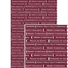 christmas burgundy sentiment banner stickers