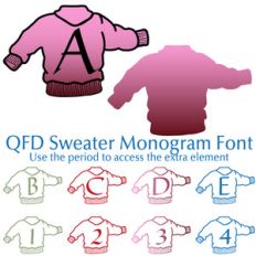 qfd sweater monogram font