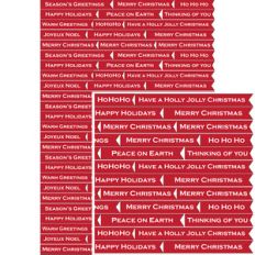 christmas red sentiment banner stickers