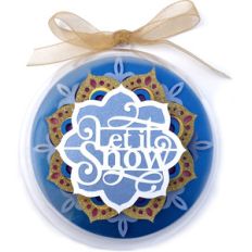 let it snow snowflake ornament
