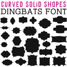 cg curved solid shapes dingbats