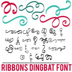 ribbons dingbat font