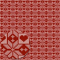 red christmas knitted pattern