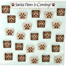 paw prints pocket advent calendar