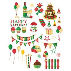 christmas birthday stickers