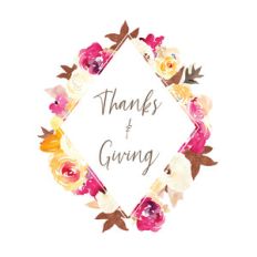 thanks and giving wall art print 5x7