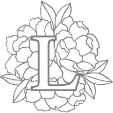 monogram floral letter l
