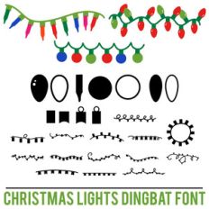 christmas lights dingbat font