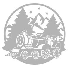 train mountain scene