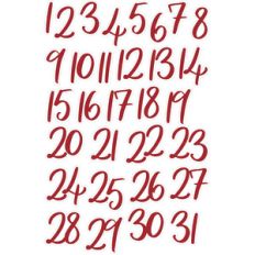 christmas countdown numbers