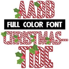 christmastide color font