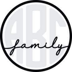family monogram frame