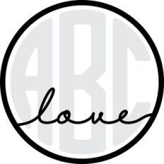 love monogram frame