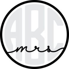 mrs monogram frame