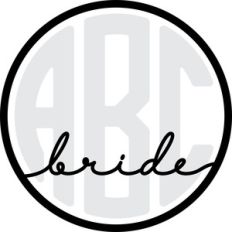 bride monogram frame