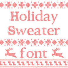holiday sweater font