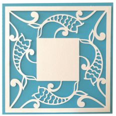 mermaid tail frame card