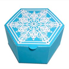 christmas gift box with snowflake