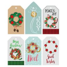 christmas wreath tags