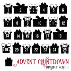 advent countdown font