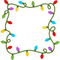 christmas lights frame