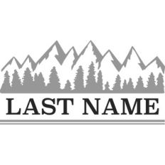 mountain range border