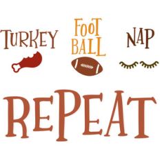 turkey, football, nap, repeat