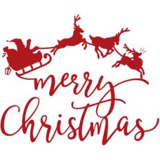 merry christmas santa sleigh