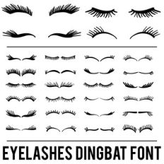 eyelashes dingbat font