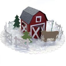 3d tiny barn snowglobe