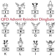 qfd reindeer advent monogram font