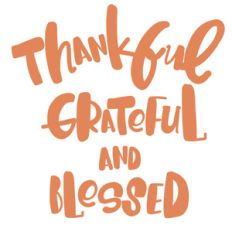 thankful, grateful, and blessed
